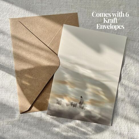 Christian Greeting Cards Set of 6 with Envelopes | Scripture Keepsake Cards, Frameable Bible Verse Art Prints, Inspirational Faith-Based Gifts for Women & Men (5"x7" Faithful Best-Seller Set) in Saudi Arabia