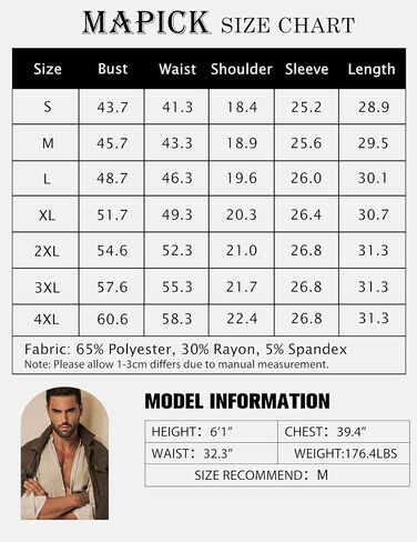 MAPICK Mens Cuban Guayabera Shirt Long Sleeve Button Down Casual Shirts Beach Linen Shirts in Saudi Arabia