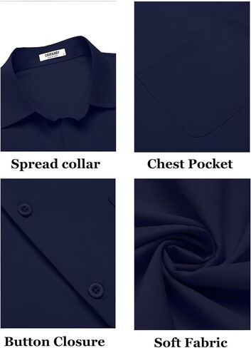 COOFANDY Mens Short Sleeve Button Down Shirts Casual Dress Shirt Untucked Shirts with Pocket in Saudi Arabia