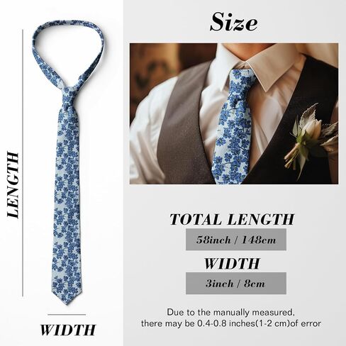 Floral Ties for Men, Mens Ties Flower Men'S Neckties 3.15" 8cm for Business Wedding Party in Saudi Arabia