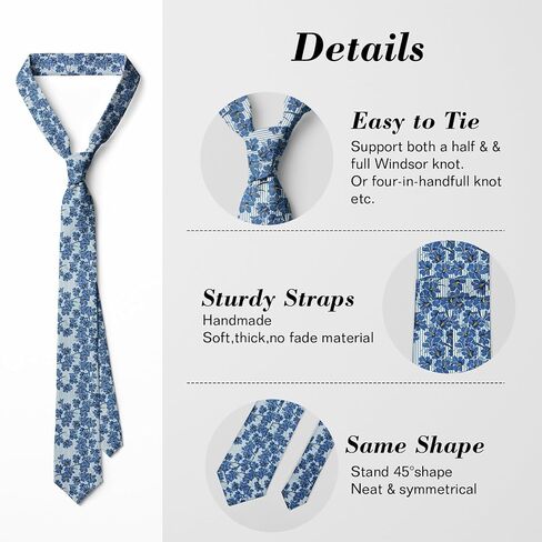 Floral Ties for Men, Mens Ties Flower Men'S Neckties 3.15" 8cm for Business Wedding Party in Saudi Arabia