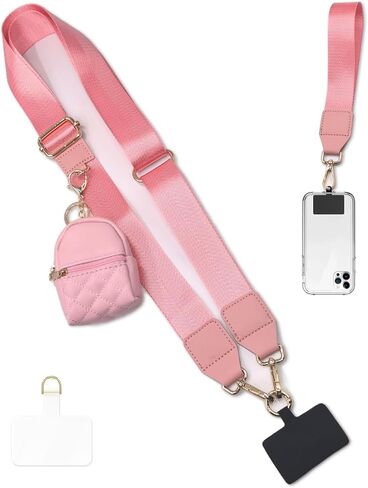 Phone Strap Crossbody Wrist Strap, Clip and Go Strap for Phone with Wallet, Multifunction Cell Phone Lanyards in Kuwait