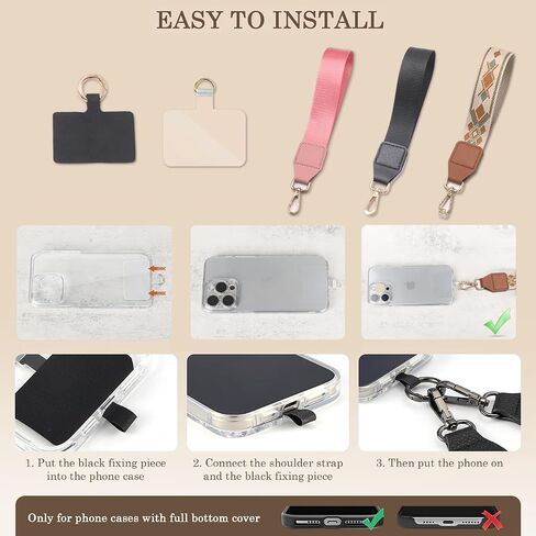 Phone Strap Crossbody Wrist Strap, Clip and Go Strap for Phone with Wallet, Multifunction Cell Phone Lanyards in Kuwait