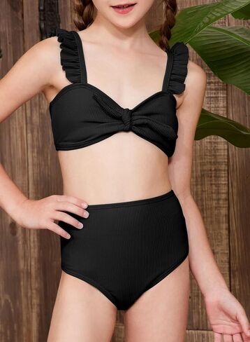 blibean Tween Girls Swimsuit Two Piece Bikini Sets with Chest Pad Size 6-15 Years in Saudi Arabia