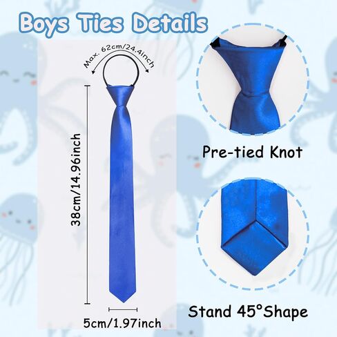ربطة عنق للأولاد، ربطة عنق للأطفال مربوطة مسبقًا للأولاد، ربطات مدرسية بلون سادة، ربطة عنق بسحاب قابلة للتعديل لحفلات الزفاف وحفلات التخرج والكنيسة in Saudi Arabia