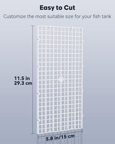 Pawfly 8 Pack Aquarium Fish Tank Divider, Plastic Aquarium Grid Divider, Egg Crate Divider Tray Grid Fish Tank Bottom Isolation Separator for Aquarium Fish and Plants, Black in Saudi Arabia