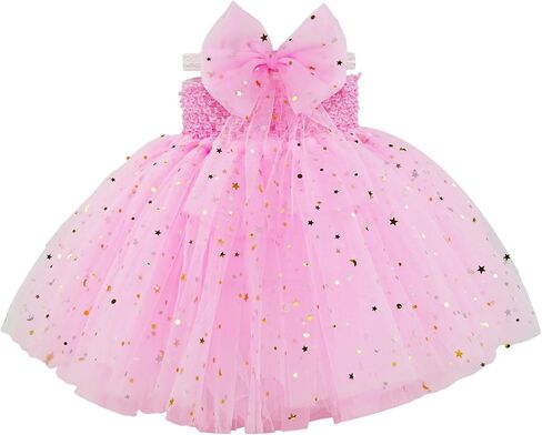 Infant Baby Girls 1st Birthday Outfits Christmas Romper + Tutu Skirt with Headband Toddler Princess Dress (Blue-half) in Saudi Arabia