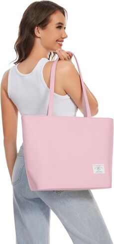 KALIDI Tote Bag Handbags for Women Minimalist Shoulder Bag with Zipper Fashion Ladies Laptop Tote for Work Travel in Saudi Arabia