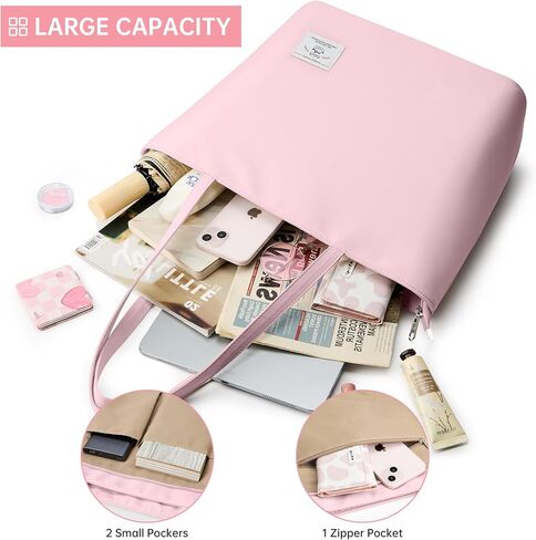 KALIDI Tote Bag Handbags for Women Minimalist Shoulder Bag with Zipper Fashion Ladies Laptop Tote for Work Travel in Saudi Arabia