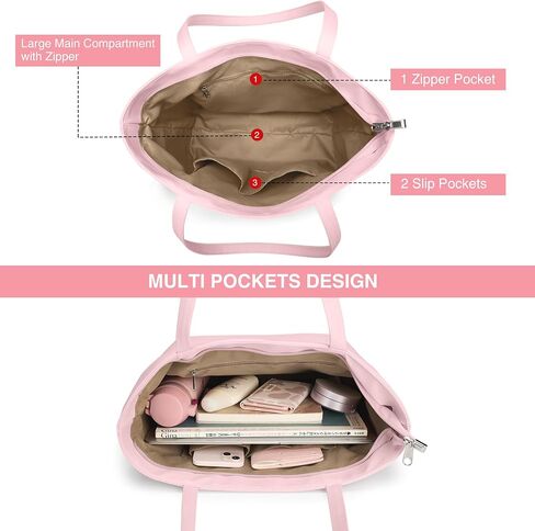 KALIDI Tote Bag Handbags for Women Minimalist Shoulder Bag with Zipper Fashion Ladies Laptop Tote for Work Travel in Saudi Arabia
