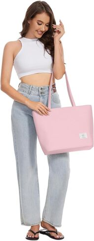 KALIDI Tote Bag Handbags for Women Minimalist Shoulder Bag with Zipper Fashion Ladies Laptop Tote for Work Travel in Saudi Arabia