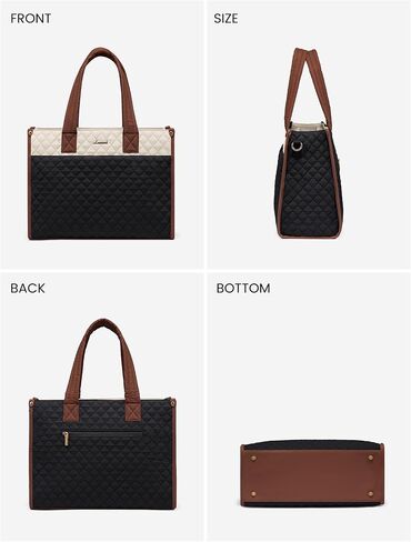 LOVEVOOK Laptop Bag for Women,15.6 Inch Laptop Tote Bag for Women,Quilted Work Tote Bags Women, Professional Computer Teacher Bag Business Bag Office Briefcase Purse,Lightweight Shoulder Bag Travel in Saudi Arabia
