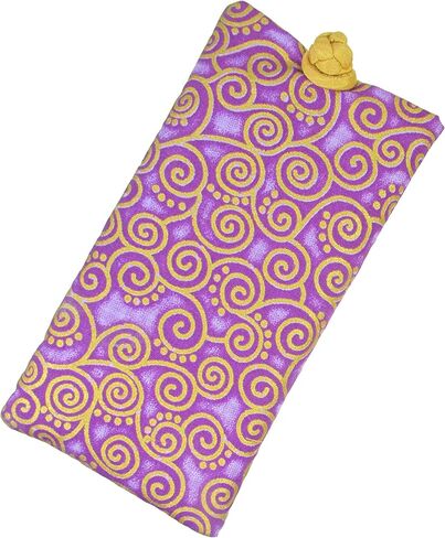 Handmade Soft Eyeglass Case (Sunglasses Pouch), Poly Dupioni Silk & Raw Thai Silk Fabric (Purple - Cotton) in Saudi Arabia