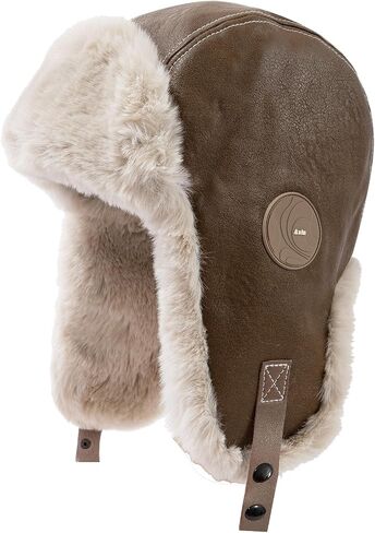 CLAPE Trapper Hat Windproof Warm Faux Fur Russian Winter Hats for Men Women, Outdoor Hunting Ski Hat with Adjustable Strap in Kuwait