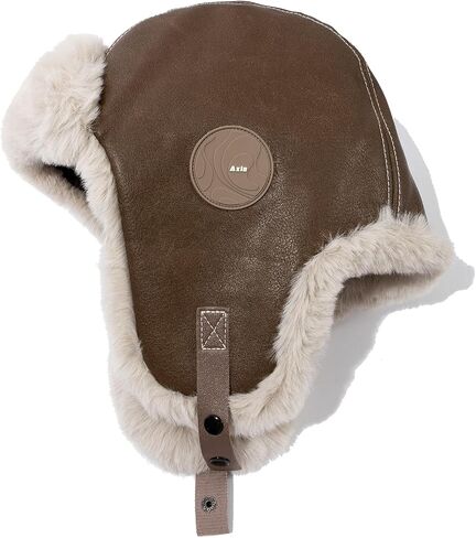 CLAPE Trapper Hat Windproof Warm Faux Fur Russian Winter Hats for Men Women, Outdoor Hunting Ski Hat with Adjustable Strap in Kuwait