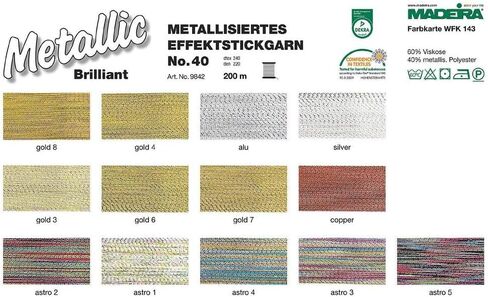 Tacony Corporation Madeira Metallic Thread 200 Meters-Gold in Saudi Arabia