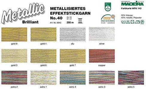 Tacony Corporation Madeira Metallic Thread 200 Meters-Gold in Saudi Arabia