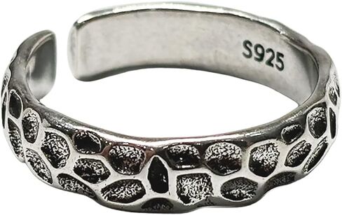 Adjustable 925 Sterling Silver Plated Ring, Wide Band Handmade Stacking Ring, Minimalism Jewelry for Women & Men, Personalized Accessory (Wide band) in Kuwait