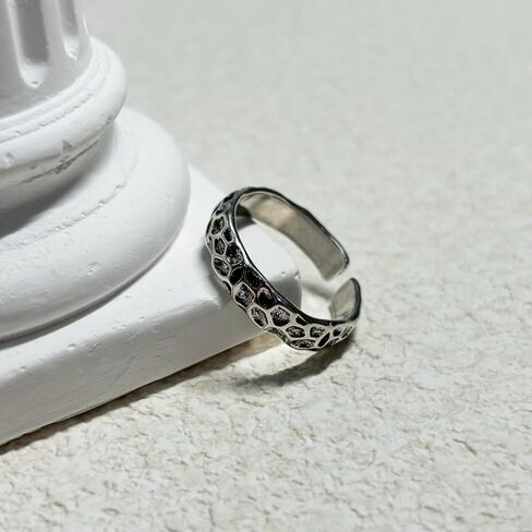 Adjustable 925 Sterling Silver Plated Ring, Wide Band Handmade Stacking Ring, Minimalism Jewelry for Women & Men, Personalized Accessory (Wide band) in Kuwait