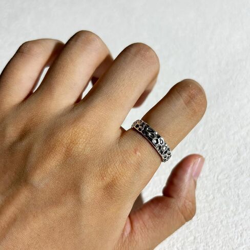 Adjustable 925 Sterling Silver Plated Ring, Wide Band Handmade Stacking Ring, Minimalism Jewelry for Women & Men, Personalized Accessory (Wide band) in Kuwait