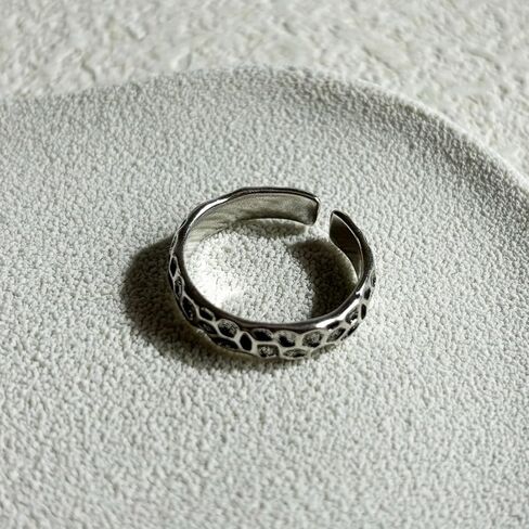 Adjustable 925 Sterling Silver Plated Ring, Wide Band Handmade Stacking Ring, Minimalism Jewelry for Women & Men, Personalized Accessory (Wide band) in Kuwait