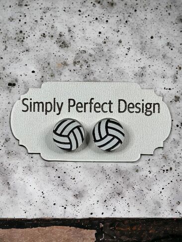 Simply Perfect Hypoallergenic Volleyball Earrings with Surgical Stainless Steel Post – Ideal for Beach Volleyball, Volleyball Training Equipment Lovers, Soccer Mom Gifts & Backyard Volleyball Net in Saudi Arabia