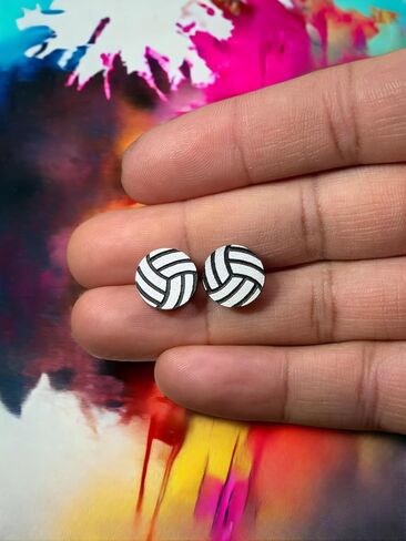 Simply Perfect Hypoallergenic Volleyball Earrings with Surgical Stainless Steel Post – Ideal for Beach Volleyball, Volleyball Training Equipment Lovers, Soccer Mom Gifts & Backyard Volleyball Net in Saudi Arabia