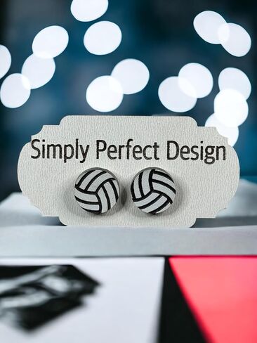 Simply Perfect Hypoallergenic Volleyball Earrings with Surgical Stainless Steel Post – Ideal for Beach Volleyball, Volleyball Training Equipment Lovers, Soccer Mom Gifts & Backyard Volleyball Net in Saudi Arabia