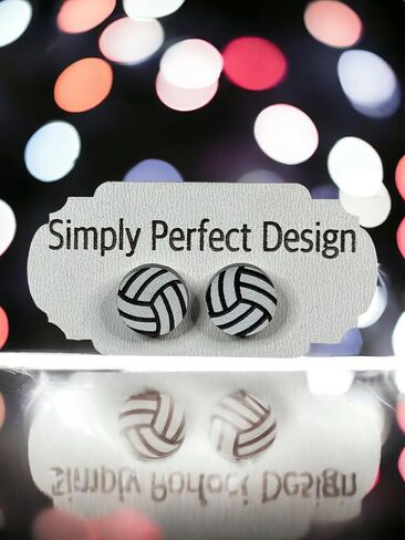 Simply Perfect Hypoallergenic Volleyball Earrings with Surgical Stainless Steel Post – Ideal for Beach Volleyball, Volleyball Training Equipment Lovers, Soccer Mom Gifts & Backyard Volleyball Net in Saudi Arabia