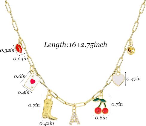 Initial Necklace Gold Charm Necklaces for Women Handmade Letter Custom Jewelry for Women Gifts Trendy Stuff Initial Stockings Christmas Necklace Womens Gifts for Christmas in Saudi Arabia