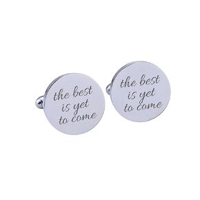 Stainless Steel Cufflinks for Men Groom The Best Is Yet To Come Wedding Gifts Cuff Links