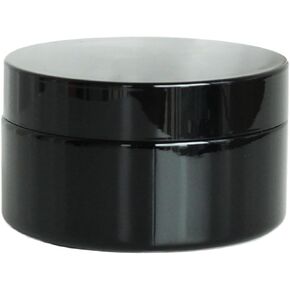 Black Glass Storage Jar 250ml Wide Mouth Airtight UV Protection Container for Spice Coffee