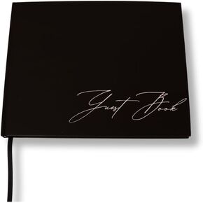 Elegant Guest Book for All Occasions with Complimentary Metal Ball Pen - Versatile Black Matte Cover, Perfect for Weddings, Baby Showers, Memorial Services, and Celebrations of Life