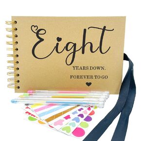 One Year Anniversary Present for Her Him, DIY Scrapbook Photo Album for First Anniversary, Happy Paper Anniversary Girlfriend Boyfriend Wife Husband Gift, One Year Wedding Anniversay Keepsake Gift