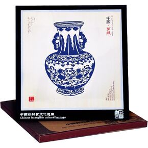 Chinese Handmade Paper-Cut Traditional Art Paper Cutting Souvenir Collection Intangible Cultural Heritage Vase-shaped paper-cut for home decoration gifts