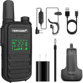 TIDRADIO TD-M11 Walkie Talkies IP67 Waterproof, Wireless Programming, Frequency Copy, USB C Charging, 22CH, NOAA, VOX, Rapid Radios, Long Range 2 Way Radios for Adults, Survival Gear-4 Pack Full Kits