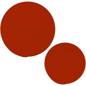 Kigai Mexican Talavera Trivets for Hot Pots and Pans and Pot Holders 2PCS – Cotton Rope Round Mats, Hot Pads for Kitchens, Coasters, Placemats, Spoon Rest for Cooking and Baking