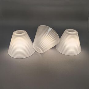 Green Glass Shades Replacement for Light Fixtures, 5.4"W x 4.2"H, Water Ripple Glass Lamp Shade for Wall Sconce Kitchen Island Pendant Lights Chandeliers, with 1-5/8" Fitter Opening, 4 Pack