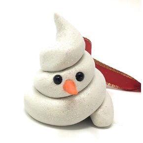 Snowman Poop Funny Christmas Tree Ornament Novelty Gag Gift