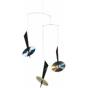 Flensted Mobiles Reflections Black Hanging Mobile - 32 Inches - High Quality Plastic