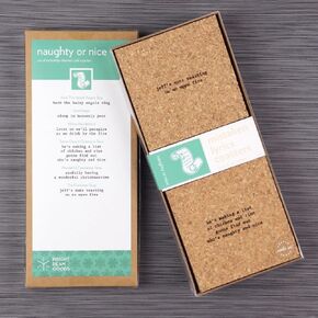 Naughty or Nice Mistaken Lyrics Coasters
