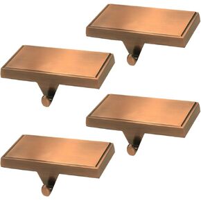 Christmas Stocking Holder for Mantle, Heavy Duty Weighted Antique Bronze Xmas Stocking Holder Set of 4 for Fireplace, TV Stand, Window Sill