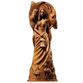 Goddess Nyx statue, goddess of the night, Greek goddess statue, Moon goddess, Greek mythology Selene goddess Ancient greek Alta (Wood)