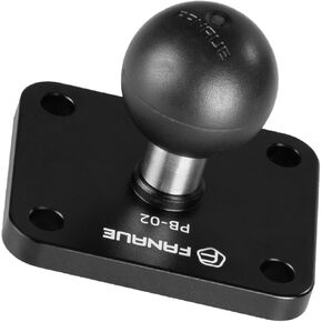 FANAUE Aluminum1'' Ball Mount Base with 4-Hole AMPS Square Plate and 1" Ball Adapter Compatible B Size Double Socket arm and Bike Motorcycle Phone Holder