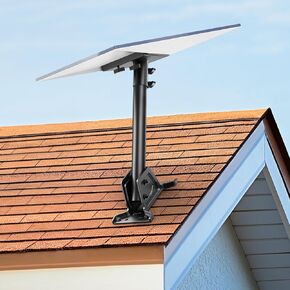 Perlegear Starlink Mount Fits Gen 3, Starlink Gen 3 Mount with Adjustable Tilt 90° for Better Signal, Heavy Duty Starlink Pole Mount, Starlink Roof Mount Kit for Starlink Gen 3 V4 Standard Dish, Black