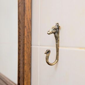 Giraffe Hanger Holder Storage Rack. Handmade. For Kitchen Living Room Bathroom Bars Hotels. Rack hangers for hanging Coats Towels Keys Hats Purse Backpacks. Unique design. Brass
