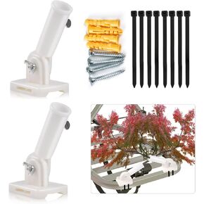 2Pcs Tree Stand Branch Holders, White Adjustable Hunting Tree Stand Hang on Tree Stands, Treestand Accessories, Tree Stands for Hunting Suitable for Various Tree Stands