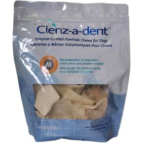CLE06230 30 Count 11-25 lb Cleans-A-Dent Rawhide Chews for Medium Dogs