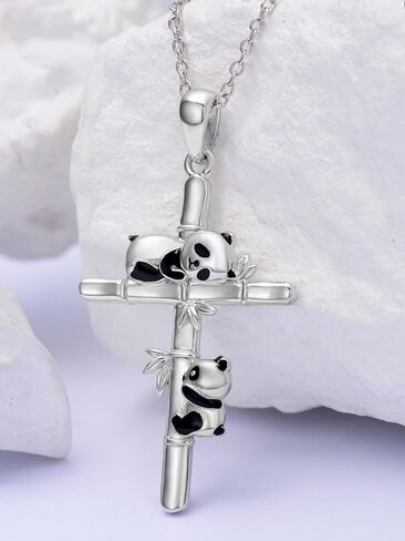 Turtle/Red Cardinal/Dove/Coconut Tree Necklace for Women 925 Sterling Silver Cross Pendant Crystal Mother Daughter Necklace Jewelry Gifts in Saudi Arabia