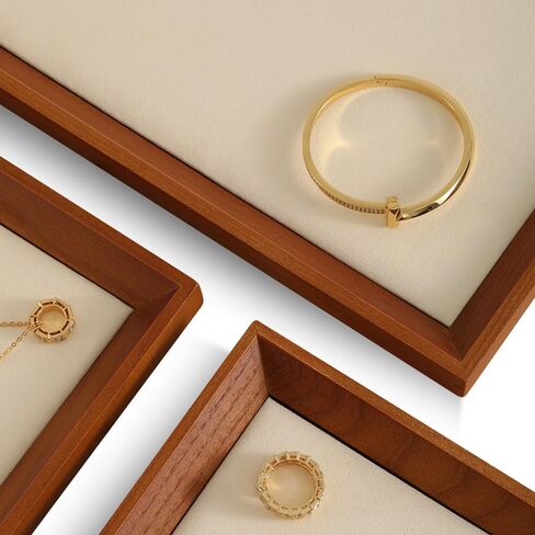 Jewelry Tray, Jewelry Organizer Tray,Small Wood Tray,Premium Jewelry Dish,Luxury Jewelry Organizer For Watch,Ring,Earring,Beige Decor Key Tray in Saudi Arabia